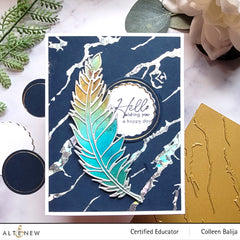 Hot Foil Plate Exquisite Marble Hot Foil Plate