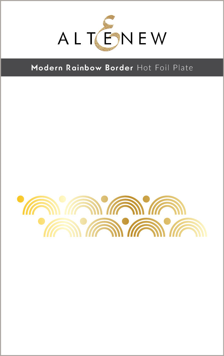 Hot Foil Plate Modern Rainbow Border Hot Foil Plate