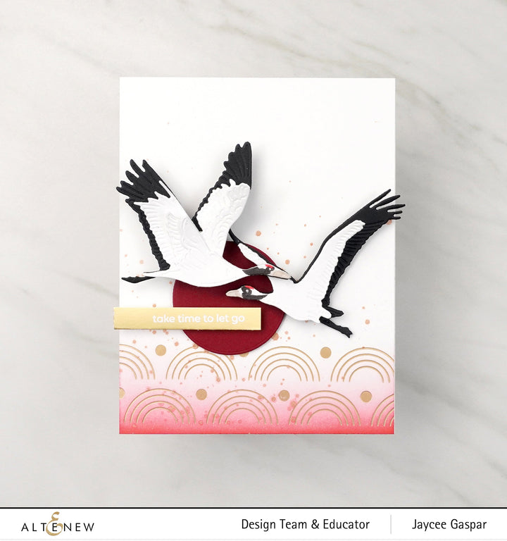 Hot Foil Plate Modern Rainbow Border Hot Foil Plate