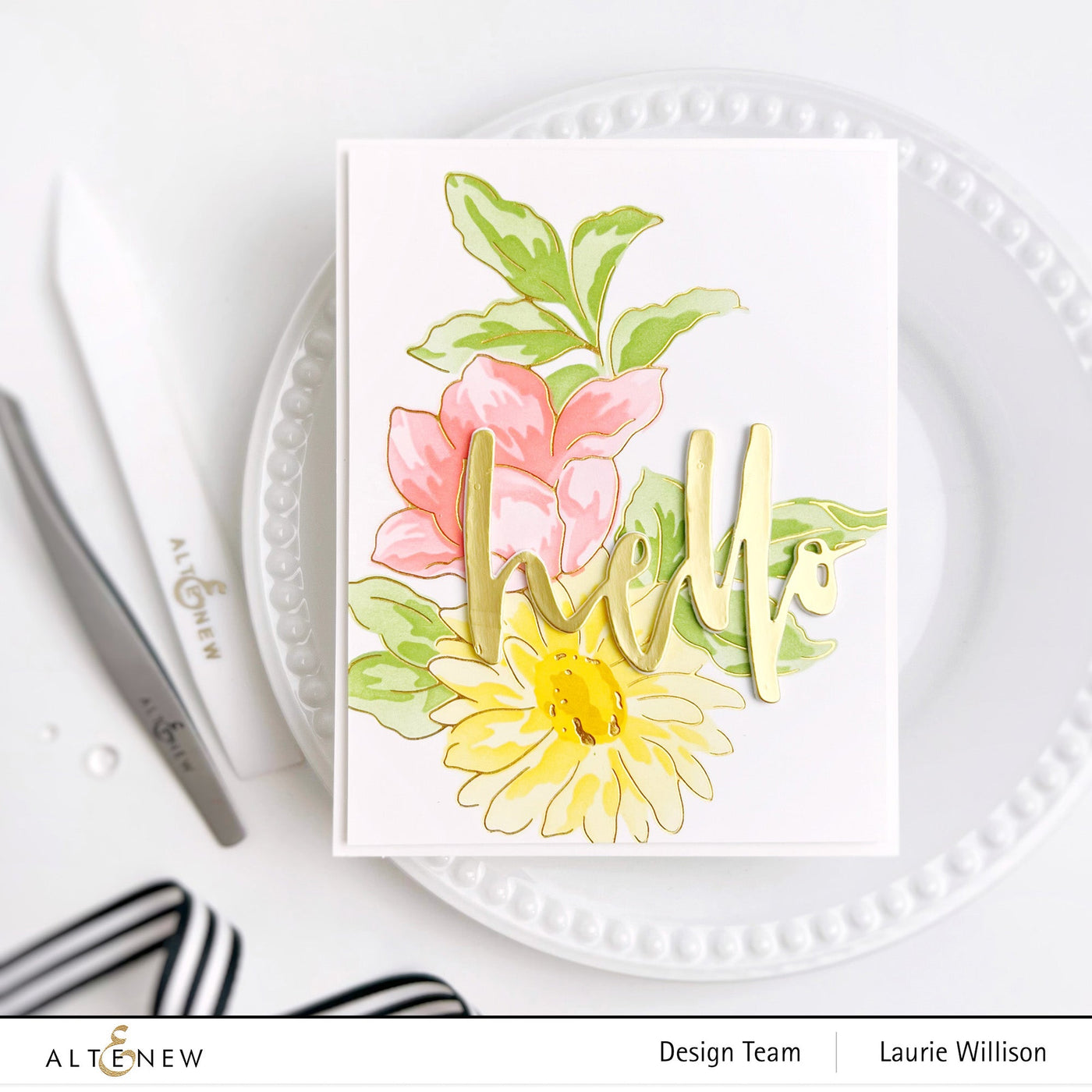 Hot Foil Plate & Stencil Bundle Delightful Flowers