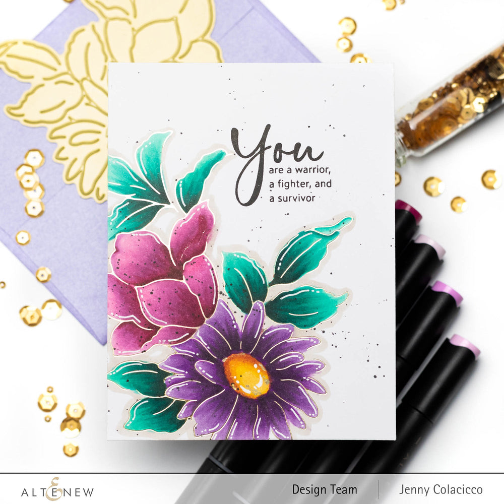 Hot Foil Plate & Stencil Bundle Delightful Flowers