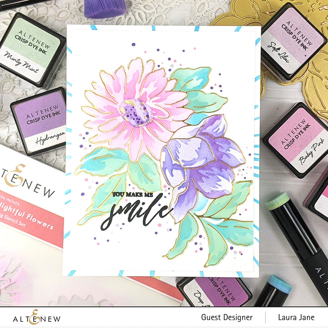 Hot Foil Plate & Stencil Bundle Delightful Flowers