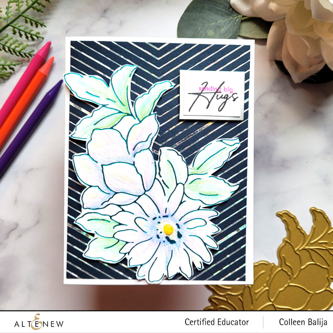 Hot Foil Plate & Stencil Bundle Delightful Flowers