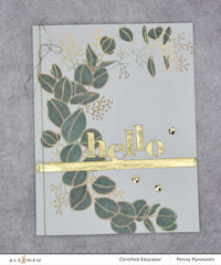 Hot Foil Plate & Stencil Bundle Eucalyptus Wreath