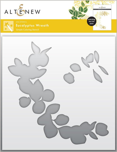 Hot Foil Plate & Stencil Bundle Eucalyptus Wreath