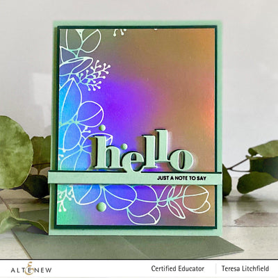 Hot Foil Plate & Stencil Bundle Eucalyptus Wreath