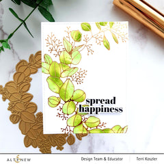 Hot Foil Plate & Stencil Bundle Eucalyptus Wreath