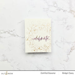 Hot Foil Plate & Stencil Bundle Flower Wreath