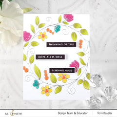 Hot Foil Plate & Stencil Bundle Flower Wreath