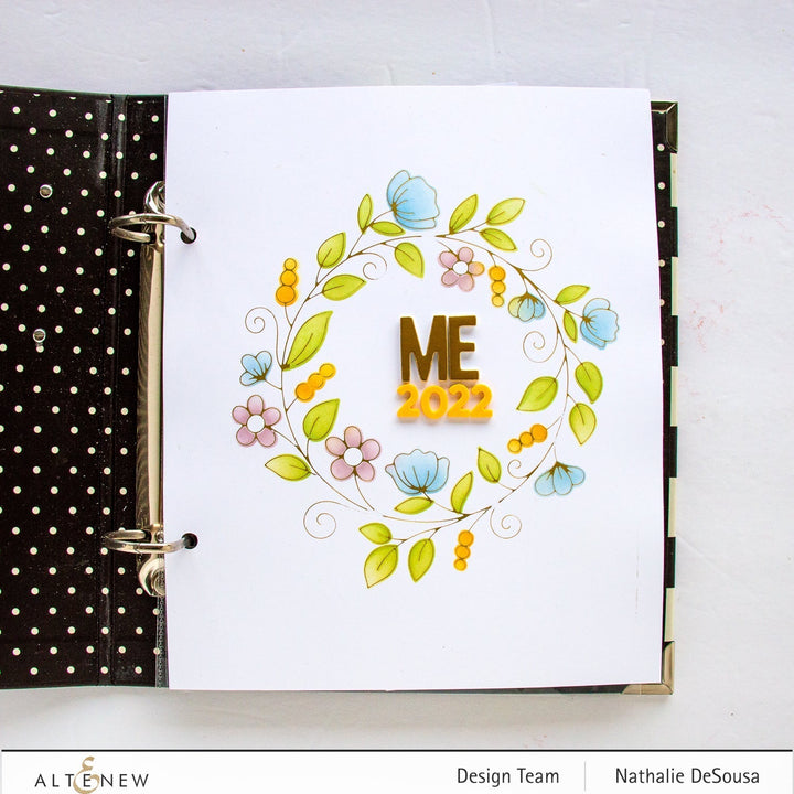 Hot Foil Plate & Stencil Bundle Flower Wreath