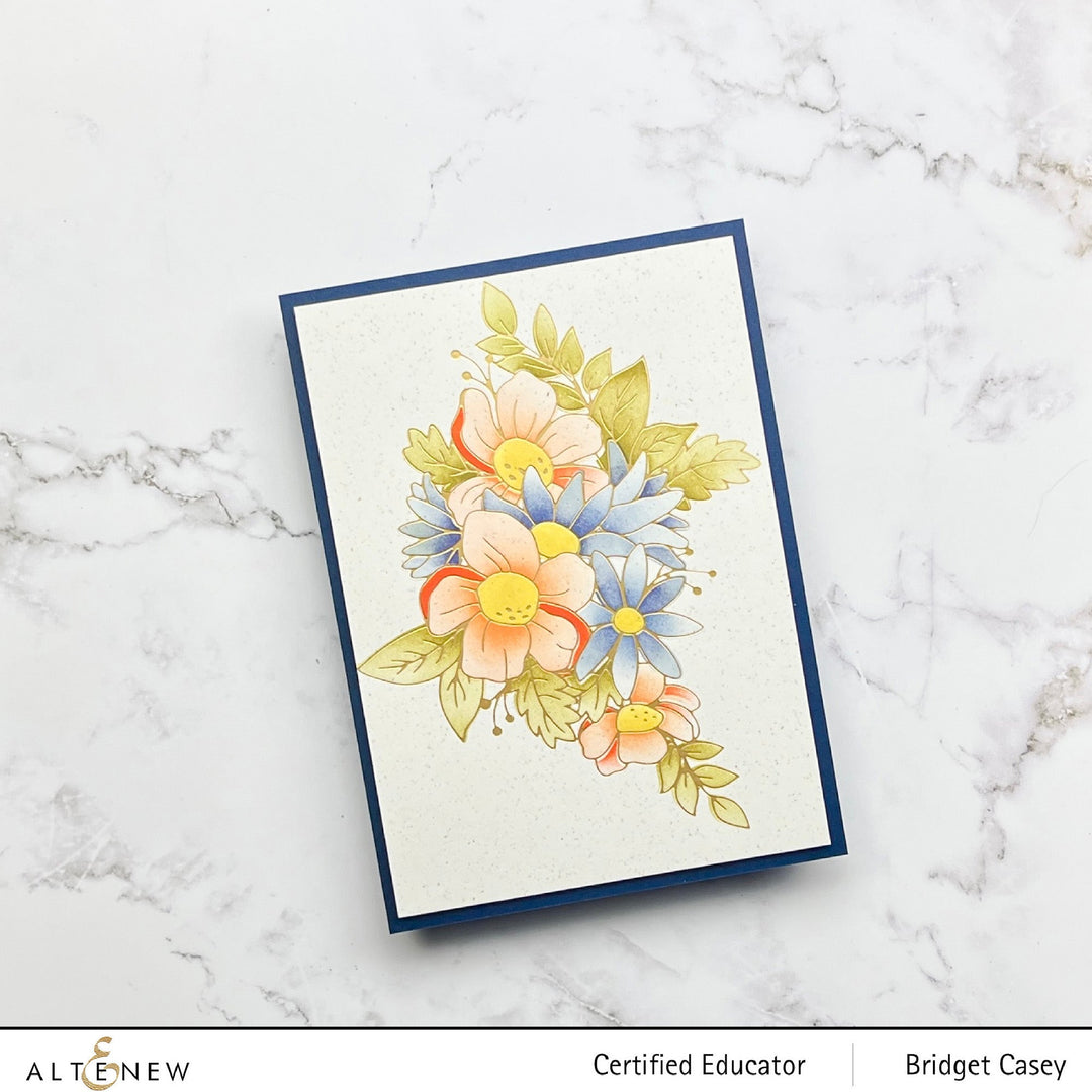 Hot Foil Plate & Stencil Bundle Flowery Bouquet