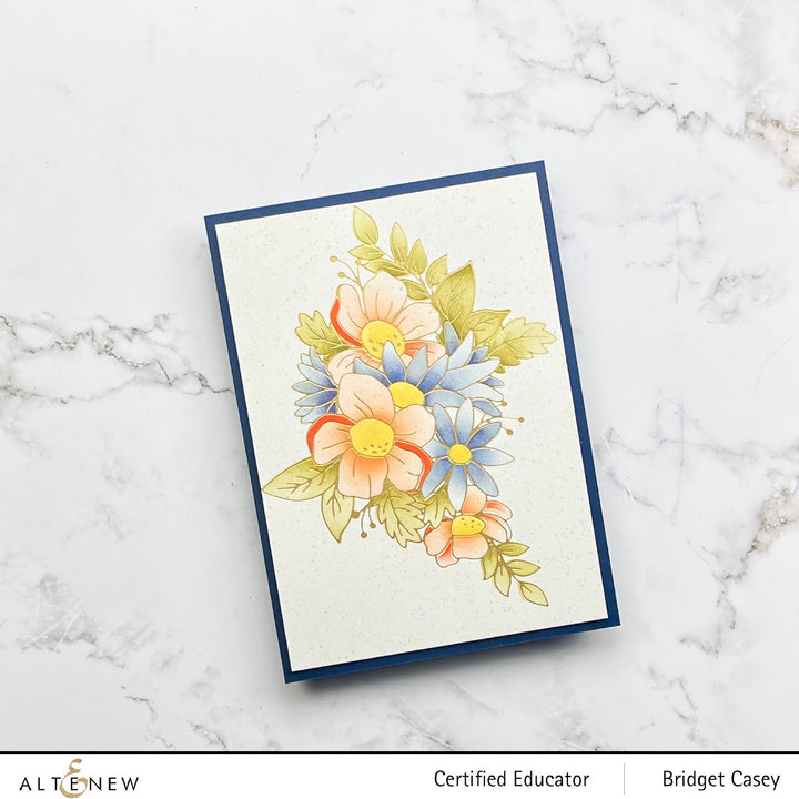 Hot Foil Plate & Stencil Bundle Flowery Bouquet