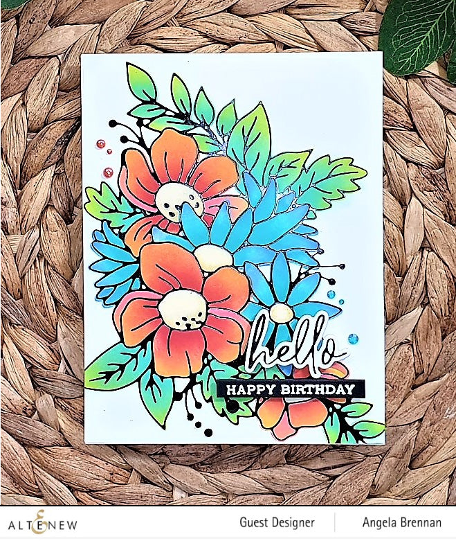 Hot Foil Plate & Stencil Bundle Flowery Bouquet