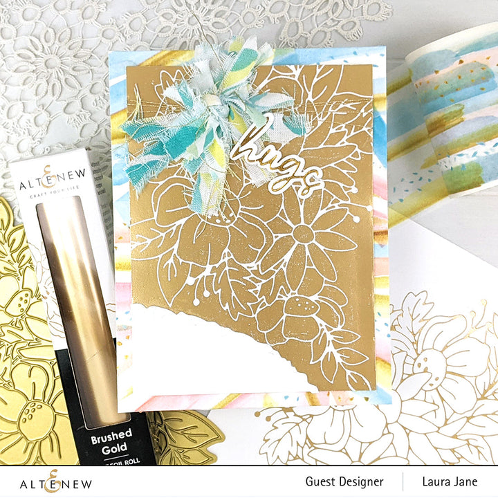 Hot Foil Plate & Stencil Bundle Flowery Bouquet
