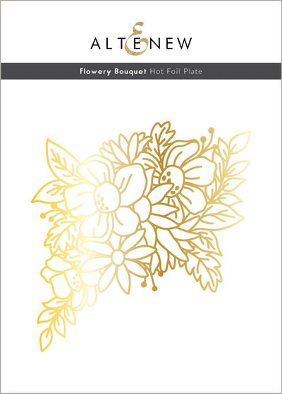 Hot Foil Plate & Stencil Bundle Flowery Bouquet