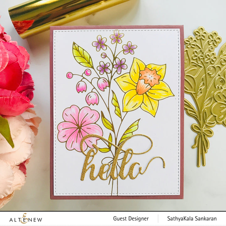Hot Foil Plate & Stencil Bundle Morning Blooms
