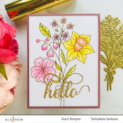 Hot Foil Plate & Stencil Bundle Morning Blooms