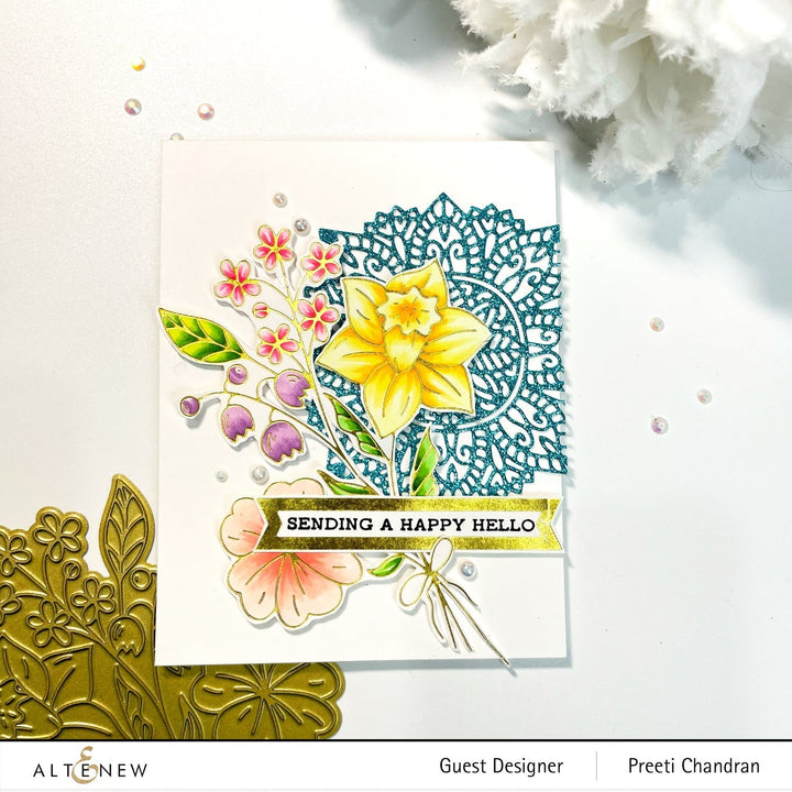 Hot Foil Plate & Stencil Bundle Morning Blooms