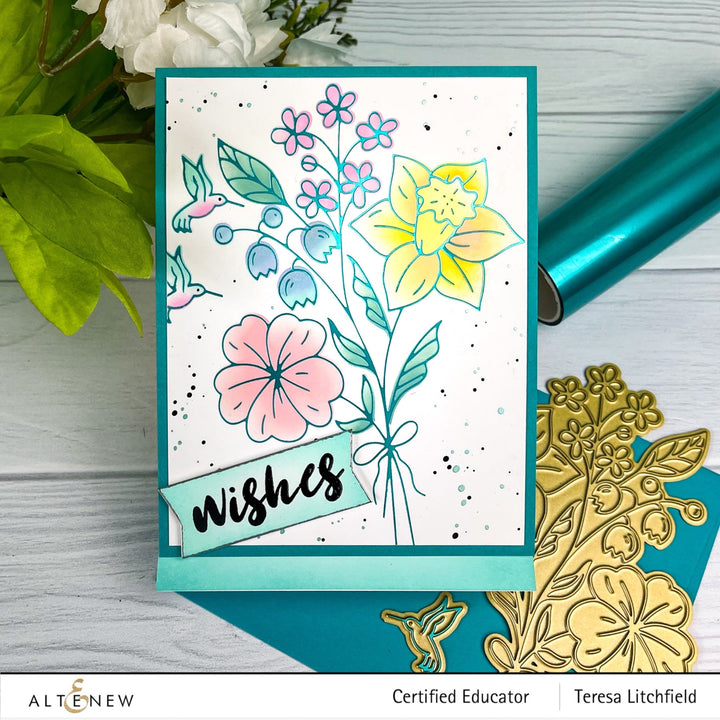 Hot Foil Plate & Stencil Bundle Morning Blooms