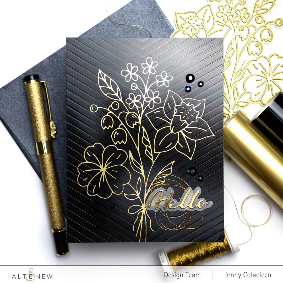 Hot Foil Plate & Stencil Bundle Morning Blooms