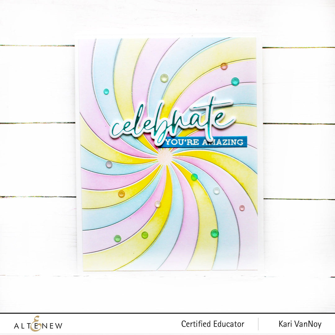 Hot Foil Plate & Stencil Bundle Rainbow Burst