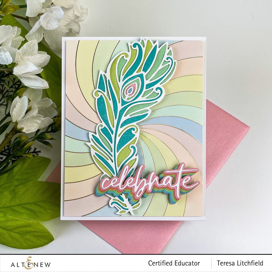 Hot Foil Plate & Stencil Bundle Rainbow Burst