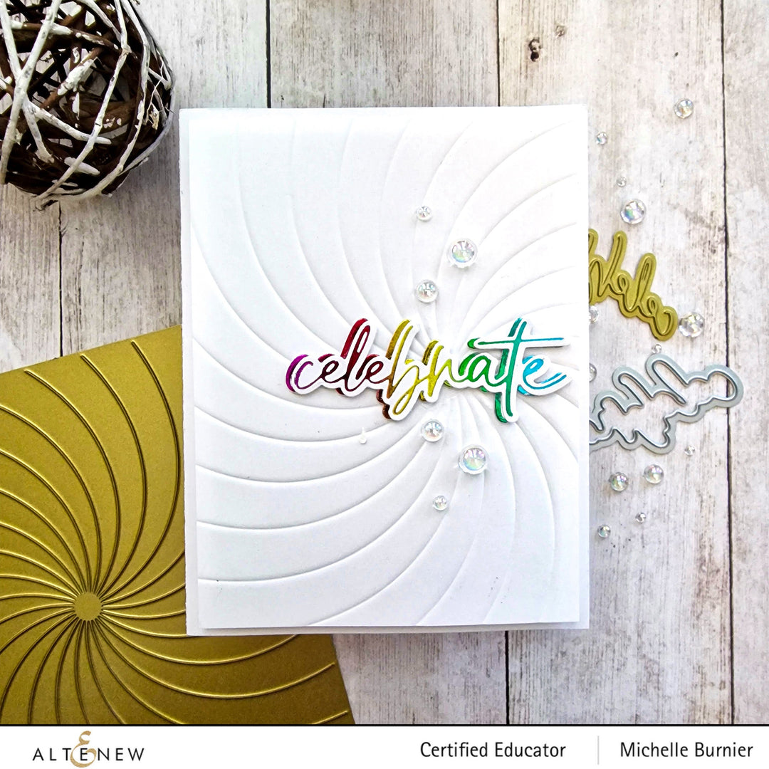 Hot Foil Plate & Stencil Bundle Rainbow Burst