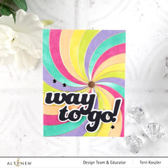 Hot Foil Plate & Stencil Bundle Rainbow Burst