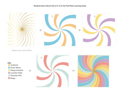 Hot Foil Plate & Stencil Bundle Rainbow Burst
