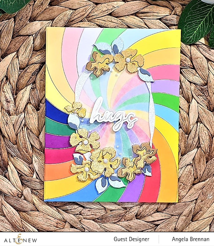 Hot Foil Plate & Stencil Bundle Rainbow Burst