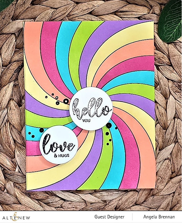 Hot Foil Plate & Stencil Bundle Rainbow Burst