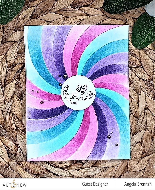 Hot Foil Plate & Stencil Bundle Rainbow Burst