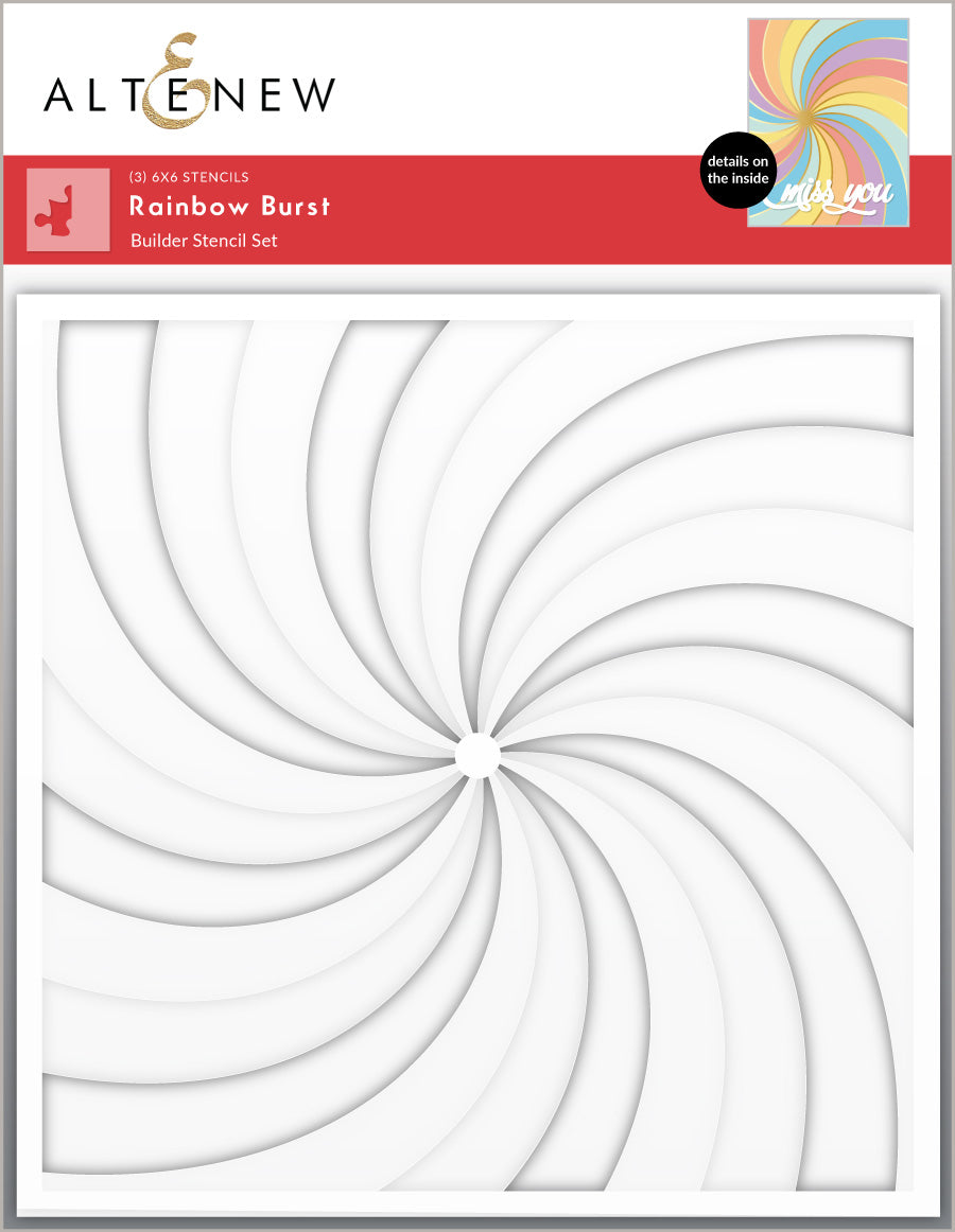 Hot Foil Plate & Stencil Bundle Rainbow Burst