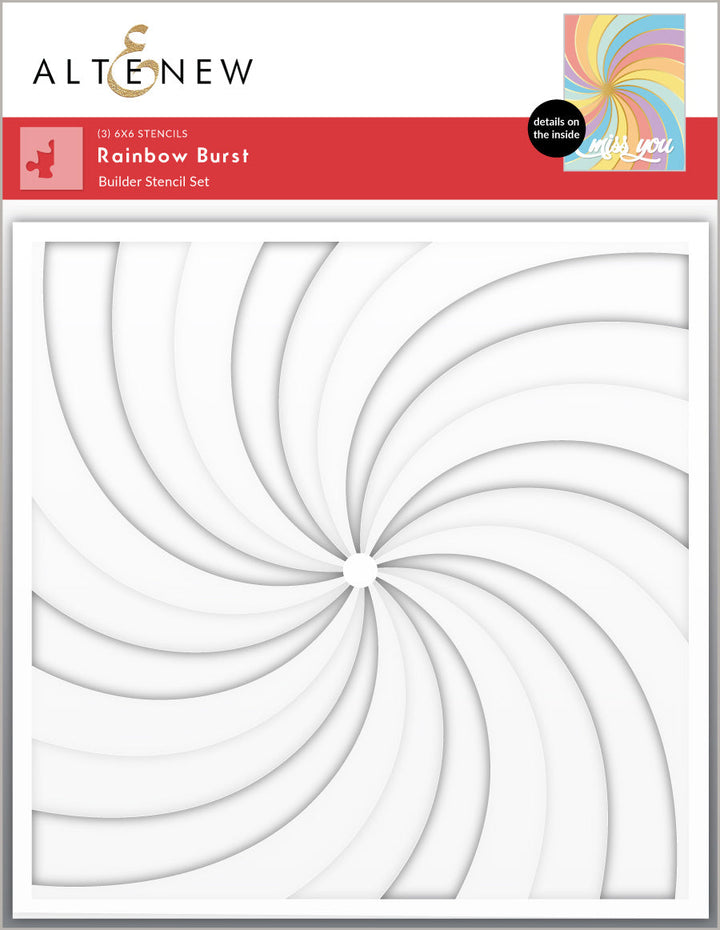 Hot Foil Plate & Stencil Bundle Rainbow Burst