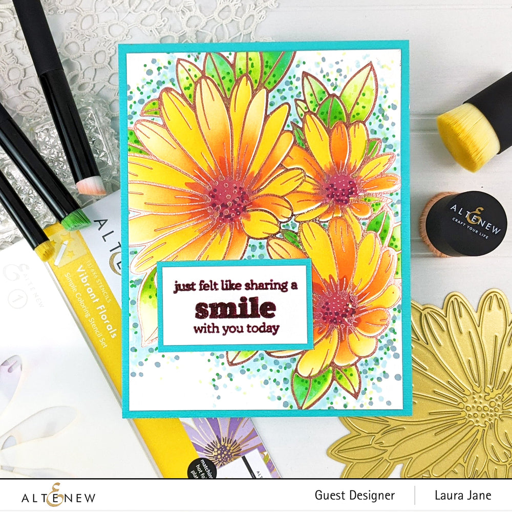 Hot Foil Plate & Stencil Bundle Vibrant Florals