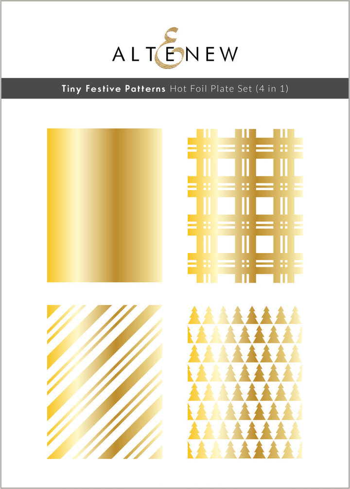 Hot Foil Plate Tiny Festive Patterns Hot Foil Plate Set (4 in 1)