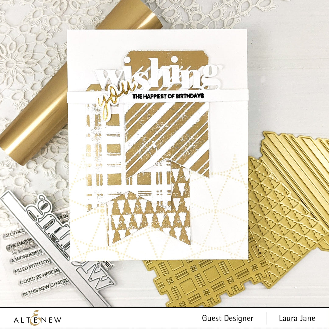 Hot Foil Plate Tiny Festive Patterns Hot Foil Plate Set (4 in 1)