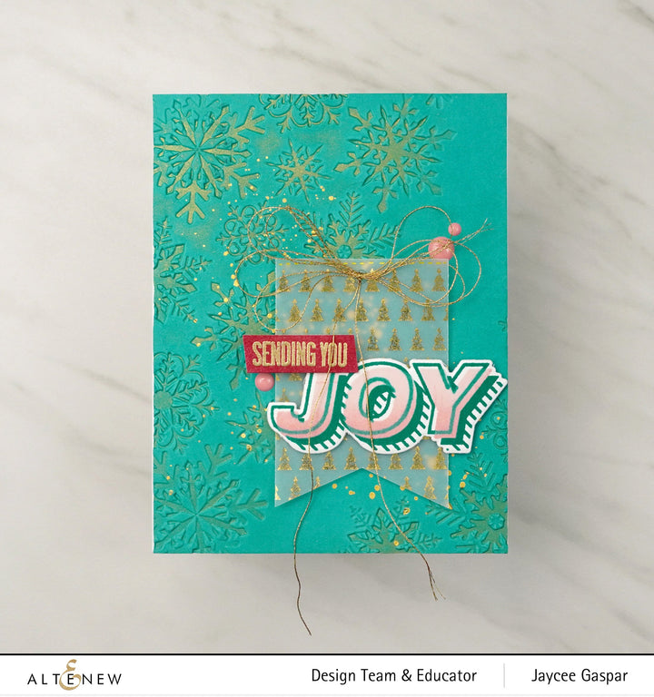 Hot Foil Plate Tiny Festive Patterns Hot Foil Plate Set (4 in 1)