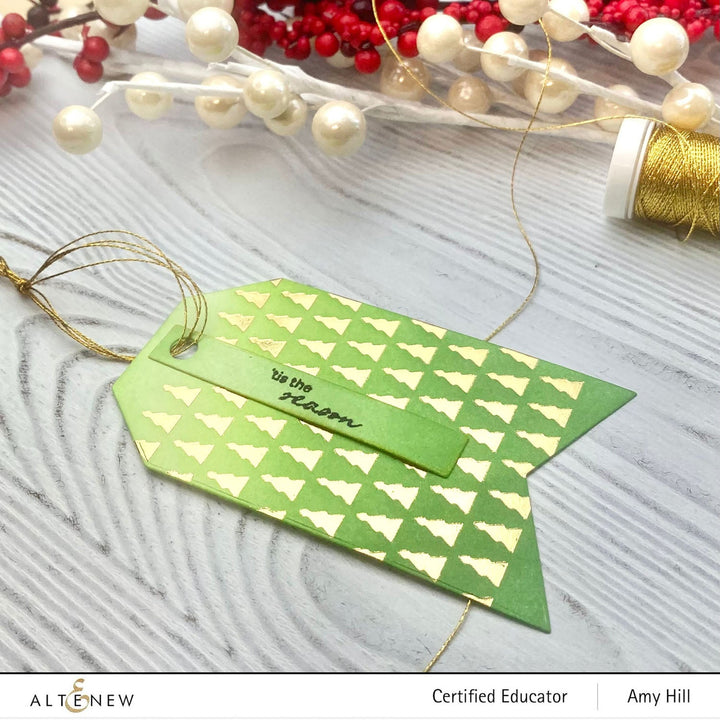 Hot Foil Plate Tiny Festive Patterns Hot Foil Plate Set (4 in 1)