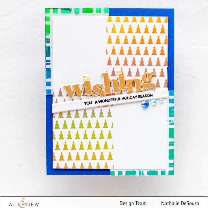 Hot Foil Plate Tiny Festive Patterns Hot Foil Plate Set (4 in 1)