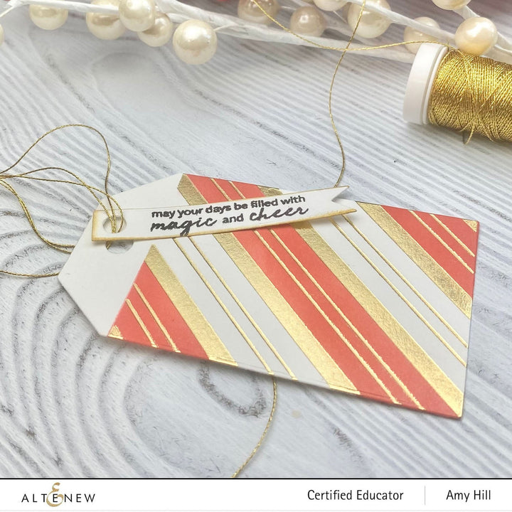 Hot Foil Plate Tiny Festive Patterns Hot Foil Plate Set (4 in 1)