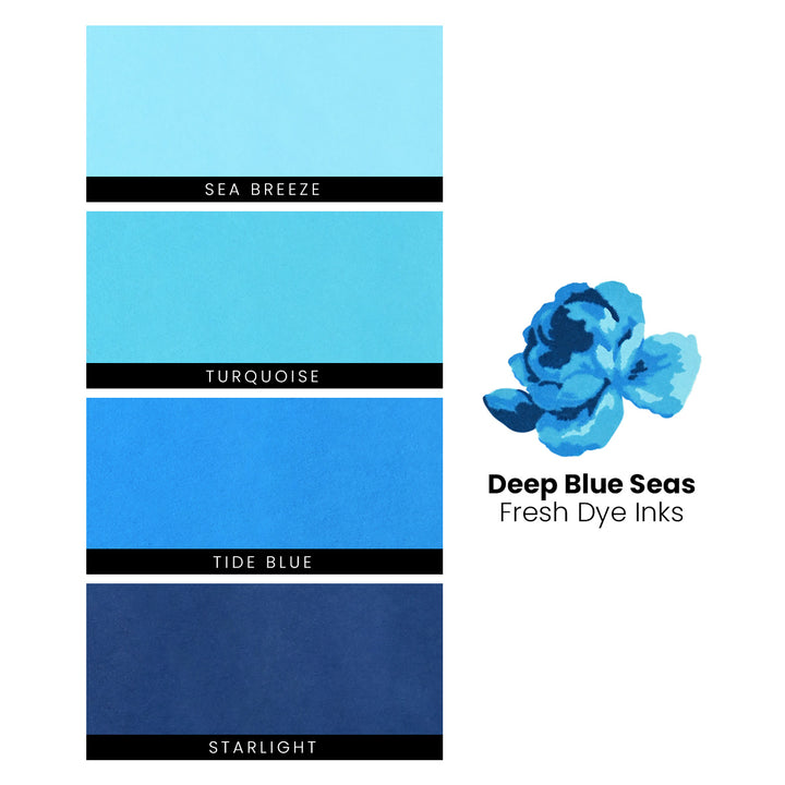 Ink Bundle Deep Blue Seas Fresh Dye Ink