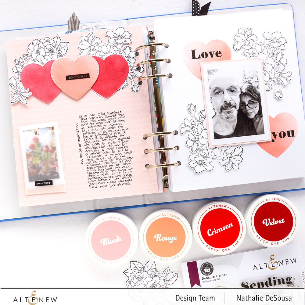 Ink Bundle Red Sunset Fresh Dye Inks (Blush, Rouge, Crimson, Velvet)