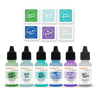 Ink Bundle Summer Sunrise & Ocean Dreams Fresh Dye Ink 6 Mini Cube Set Bundle