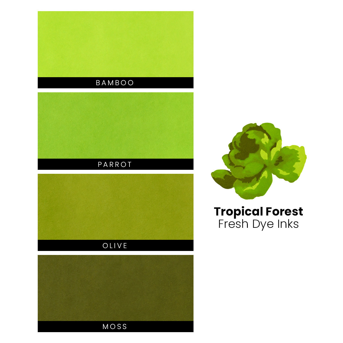 Ink Bundle Tropical Forest Fresh Dye Ink