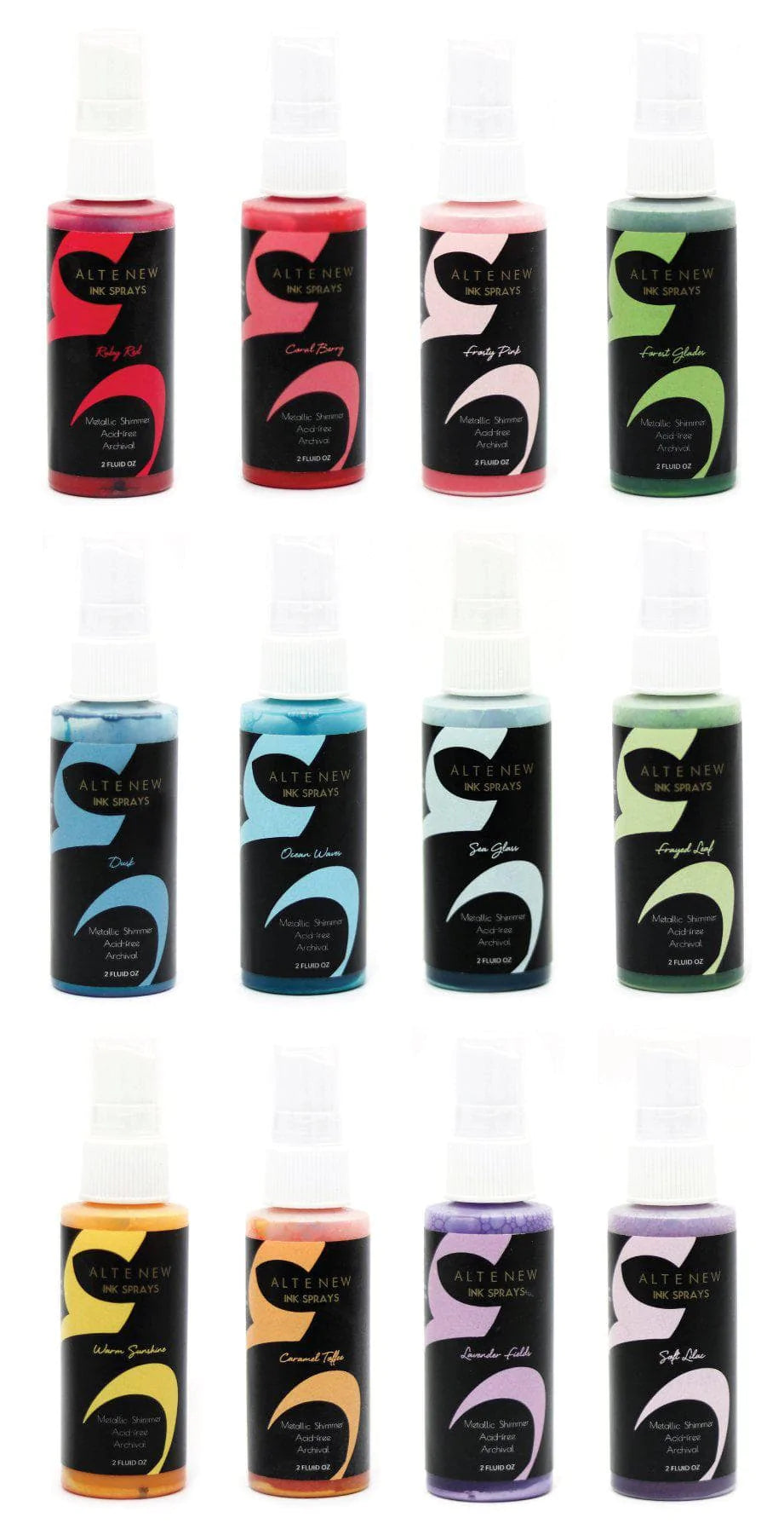 Ink Spray Bundle 12 Metallic Shimmer Ink Spray Bundle