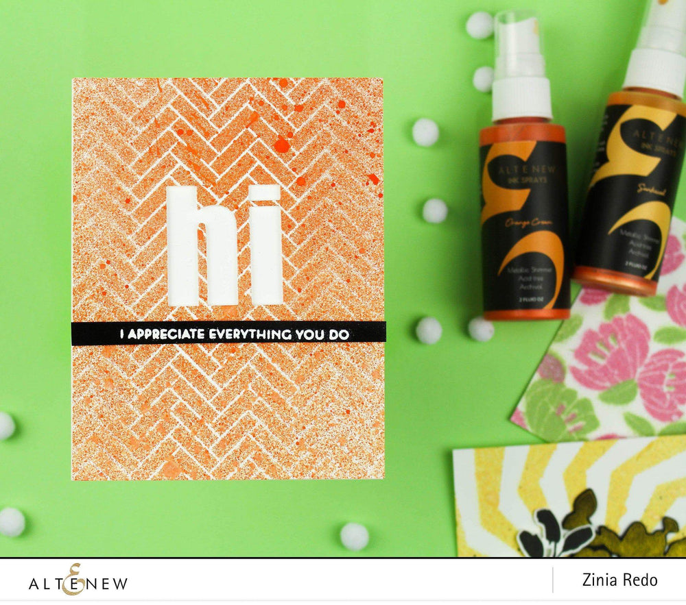Ink Spray Orange Cream Metallic Shimmer Ink Spray