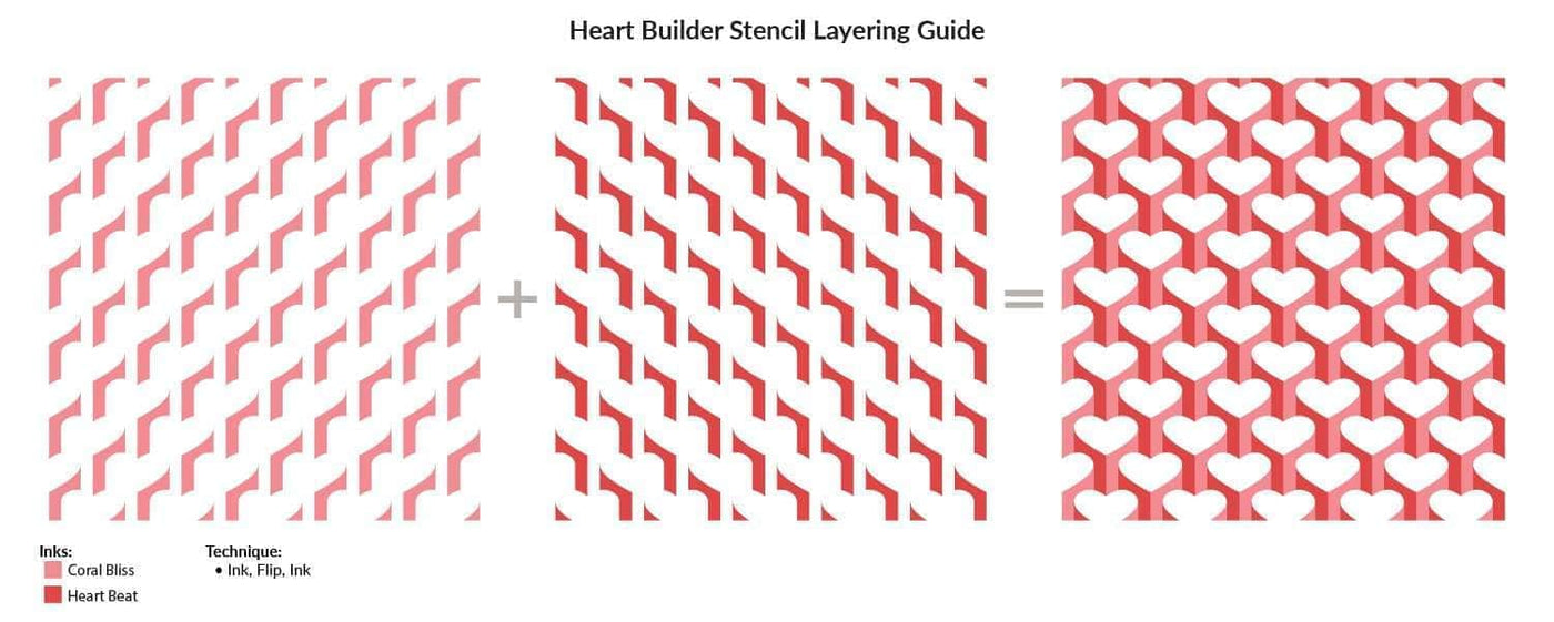Ink Spray & Stencil Bundle Heart Builder Stencil & Ink Spray Bundle