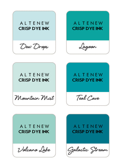 Inks Cerulean Skies 6 Crisp Dye Ink Mini Cube Set