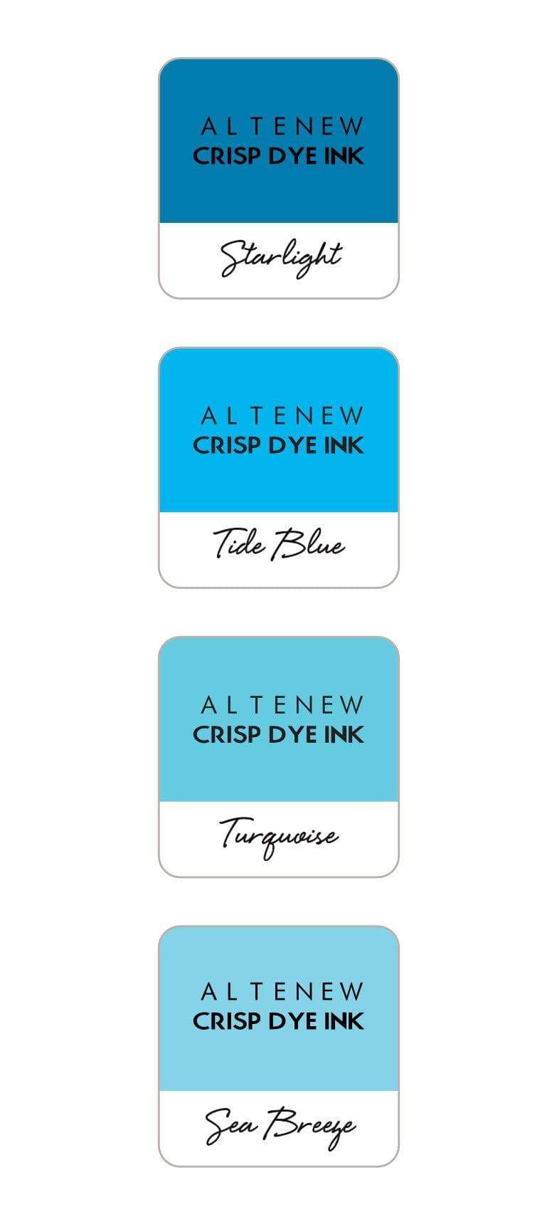 Inks Deep Blue Seas Crisp Dye Ink Mini Cube Set